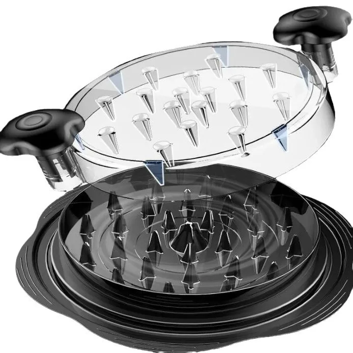 Wholesale BBQ Plastic Handles Twist Chopper Manual Transparent Meat Portable Shredder Kitchen Chicken Shredder Tool