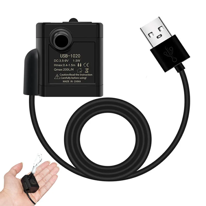 Водяные насосы с USB погружной мини-помпа бесщеточным двигателем низким уровнем шума для домашних животных «сделай сам»