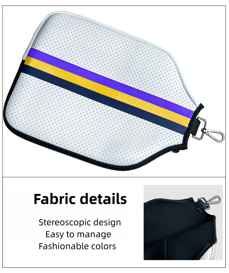 Custom Logo Leopard Print Neoprene Pickleball Accessories Pickleball Paddle Racket Case Sleeve Cover Bags