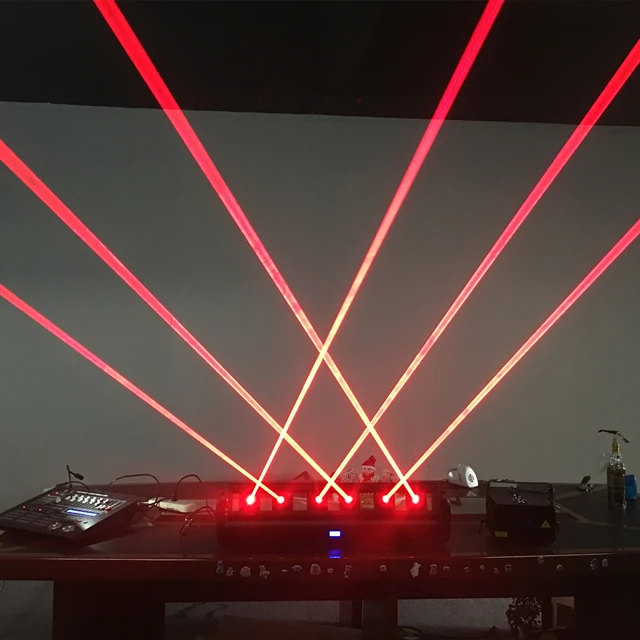  6 головок RGB Полноцветный жировой луч DJ движущийся лазерный
