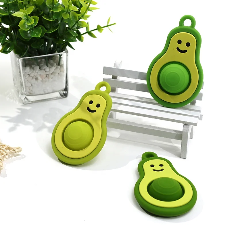 New Design Buy BPA Free Newborn Chewing cute avocado Silicone Soft Pacifier Chain DIY  Avocado Baby Silicone Teether