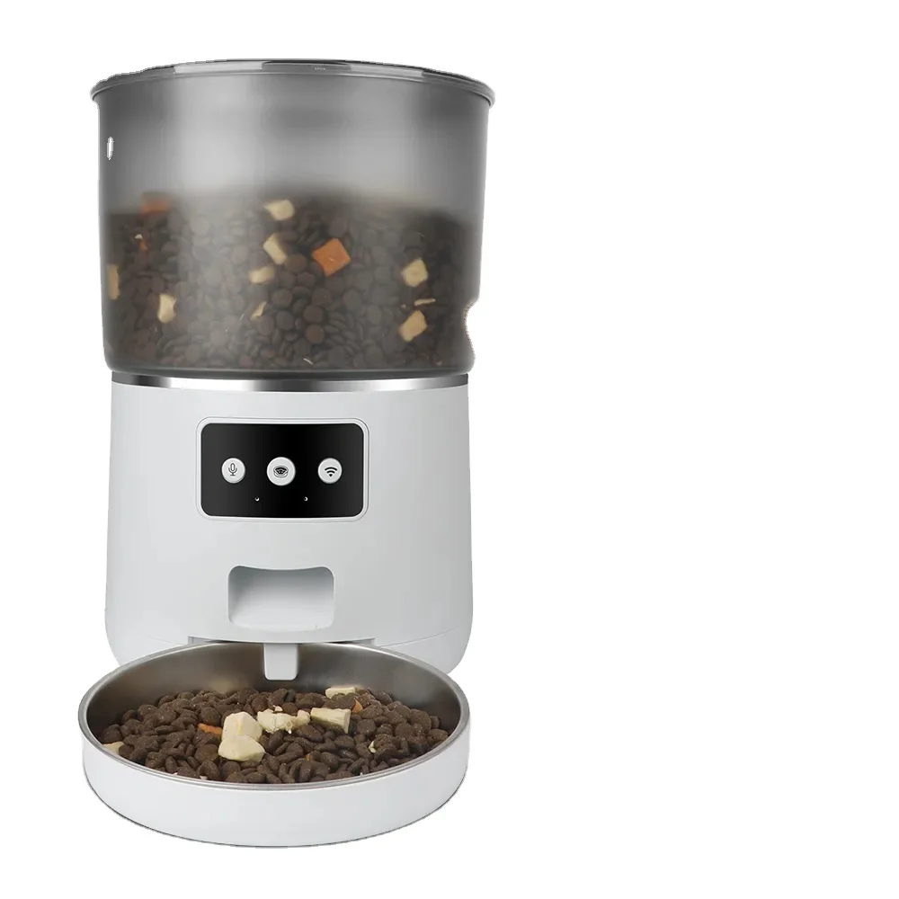 Cat And Dog Food Double Bowl Interactive Dispenser With Camer Wifi Automatic Smart Pet Feeder