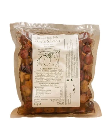 Итальянские черные оливки в рассоле от Oleificio Polla Николо с 1875 года идеально подходят для аппетита и добавляют поворот к посуде