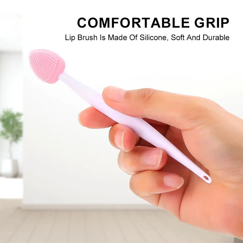 Multi Functional Double Side Soft Silicone Lip Scrub Brushes  Exfoliate Cleansing Tools Nose Blackhead Remove Exfoliating Brush