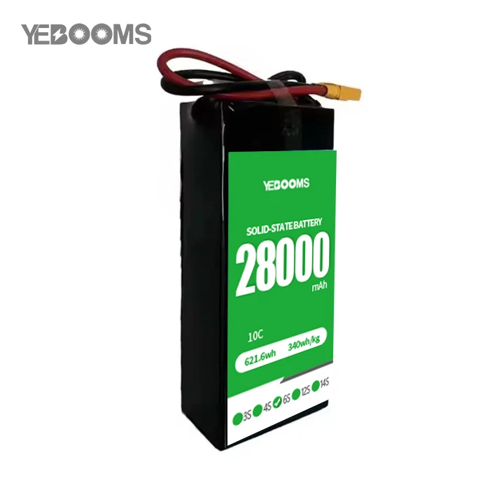 28000mah Drone Battery 22.2V 10C 6S Solid-State Battery Customized Plug 28Ah For FPV Drone Helicopter