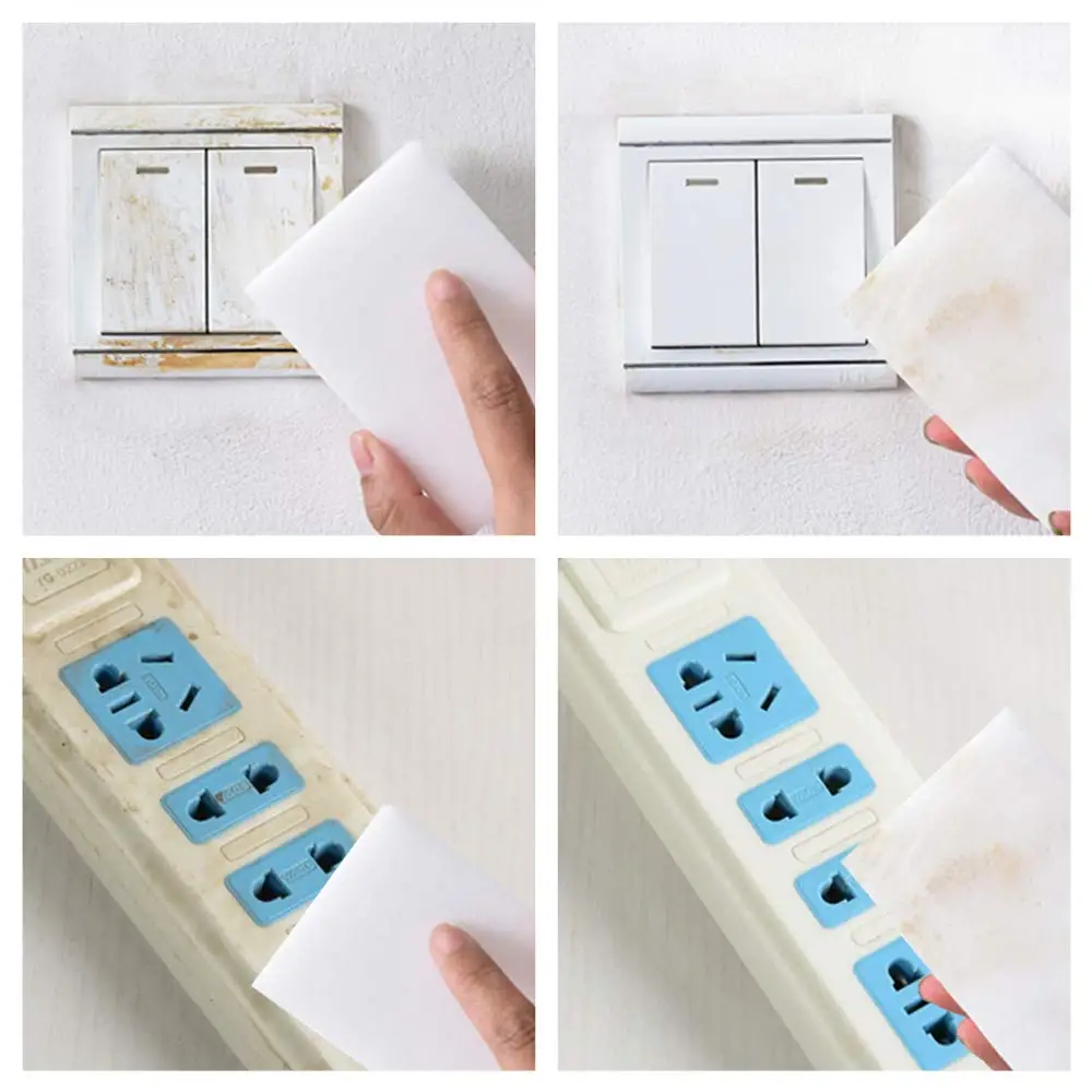 Magic Erasers Sponge 100pcs Extra Premium Melamine Sponge Foam Cleaning Pads Non-Scratch Scrub Kitchen Dish Sponges