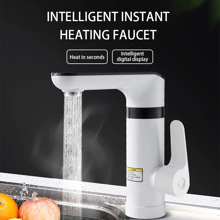 LED Digital Display  Basin Mixer Taps  bathroom tap Basin Faucet	instant water heating faucet electric water heater tap