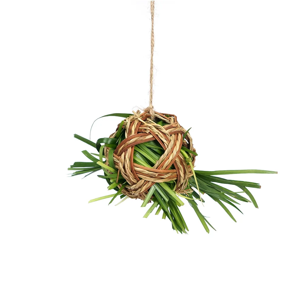 Ролики для сена фаршированные шары кролик интерактивный тканый травяной шар игрушка морских свинок жевательные кроликов хомяков шиншилл