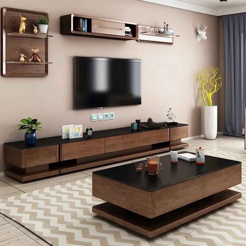 Newest TV Stand and Lux Design Living Room Furniture Wood TV Tables Home Cabinet Console Tables with coffee table