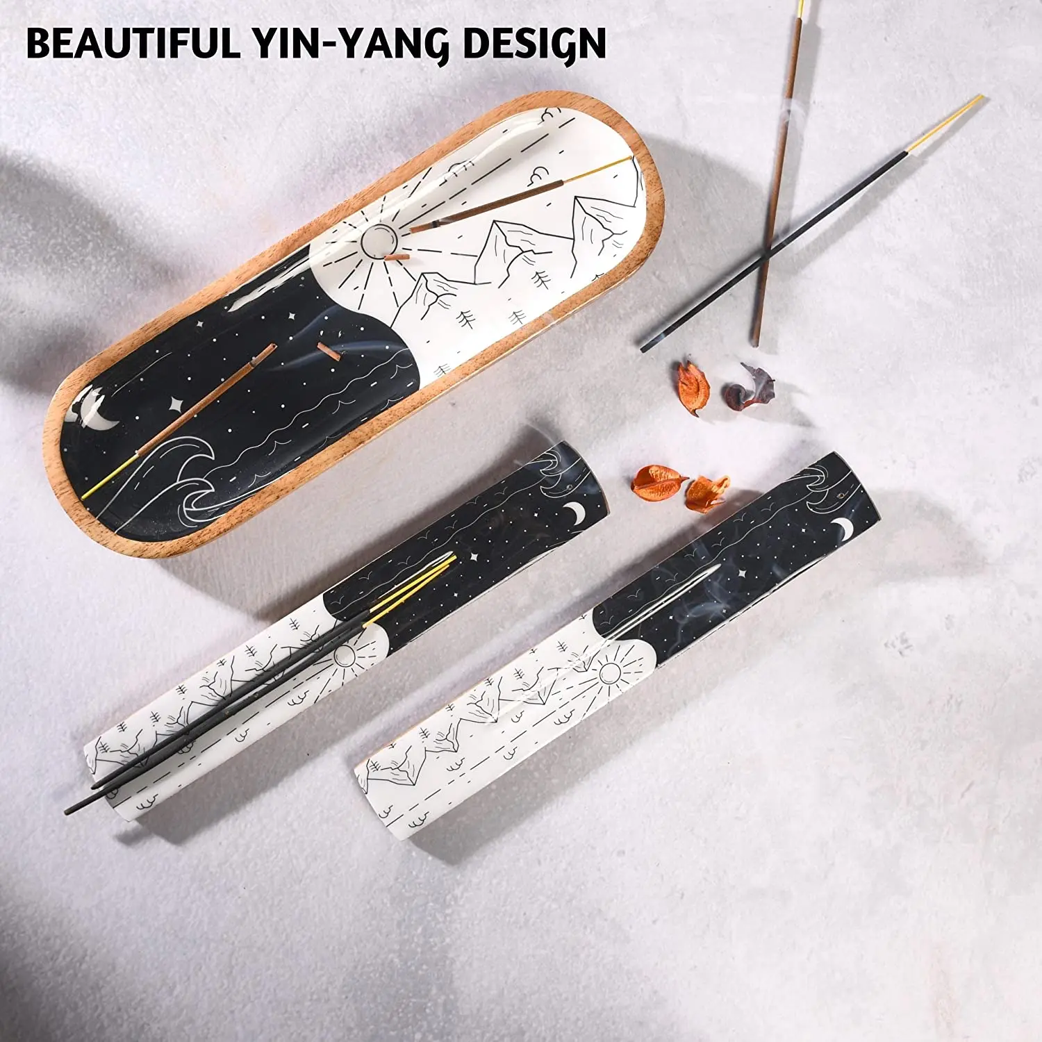 Modern Incense Ash Catcher or Incense Stick  Holder for Home Decor Wooden Incense Tray