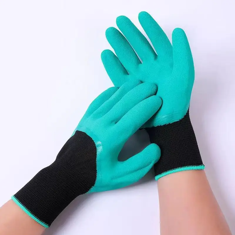 Digging Breathable Waterproof Digging Planting Garden Gloves With Single Double Fingertips Claws