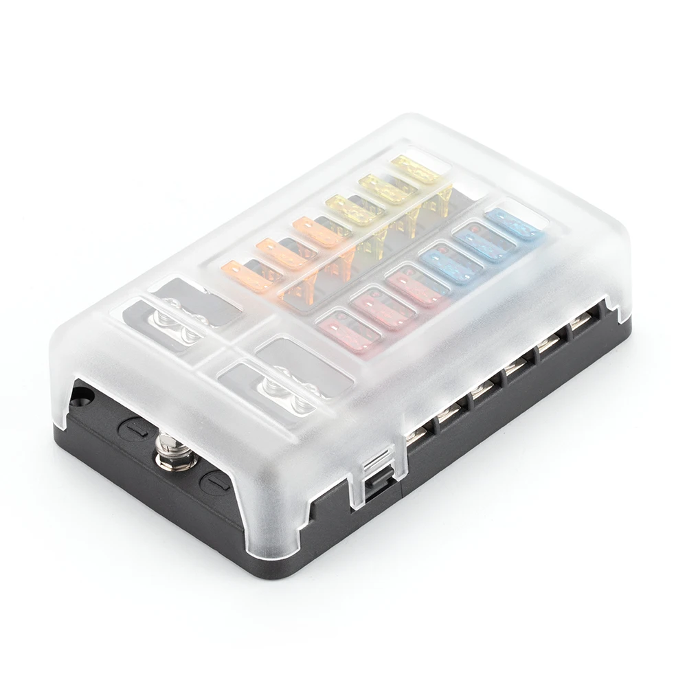 Водонепроницаемый Электрический блок предохранителей ATO/ATC автомобильный 12-сторонний с крышкой для RV трейлера