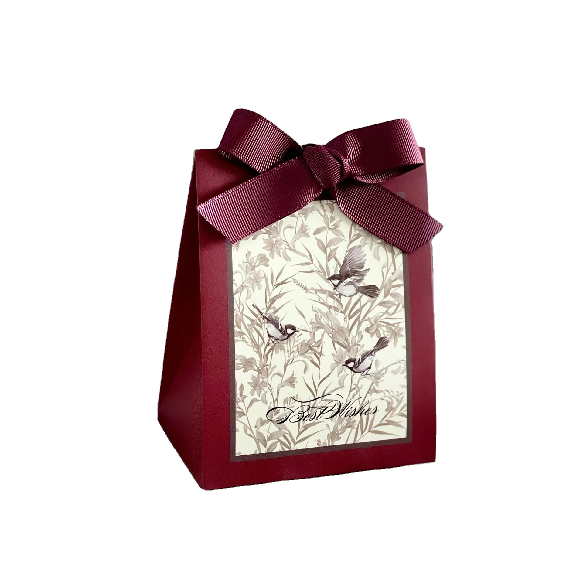 New Fashion Bird Vintage French Sen Series Green Champagne Wine Red Texture Wedding Gift Sugar Box
