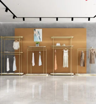 Boutique Clothing Store Display stand Decoration Metal Rack for Clothes Shop