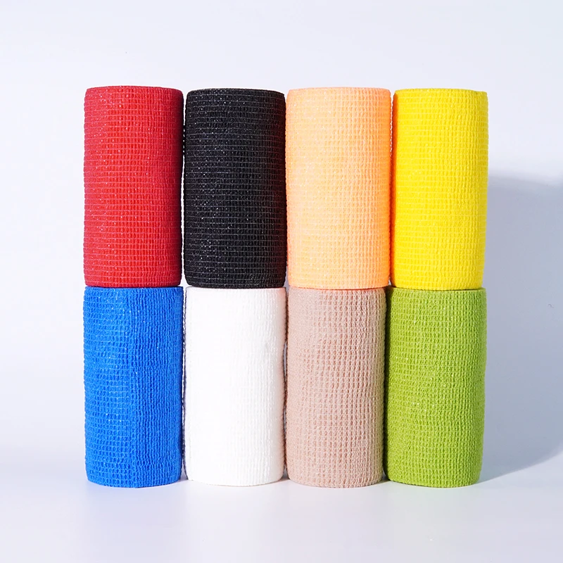 4.5m Non Woven Tattoo Solid Color Football Sock Wrap Cohesive Adhesive Bandage