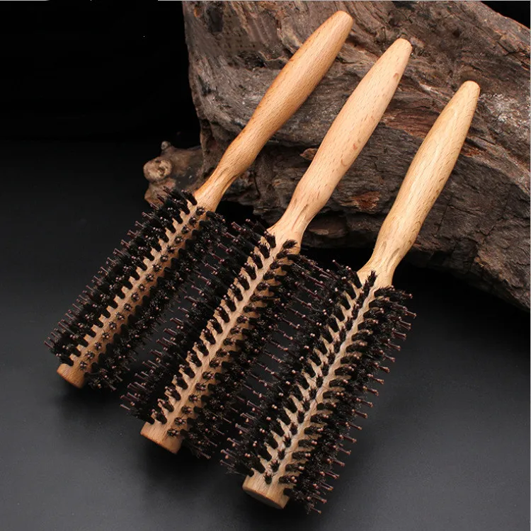 Wholesale price heat resistant roller comb with bristle for beauty hair design comb