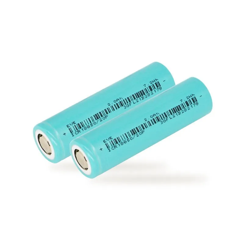 Home Appliances Lifepo4 Cylindrical Cell / 18650 Lithium Ion Battery 2000mAh