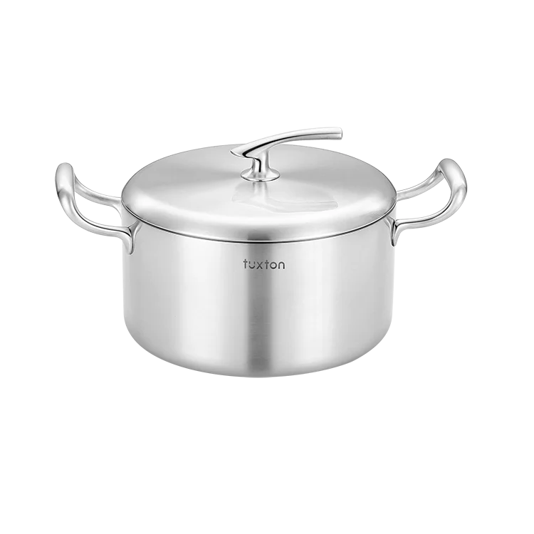 Factory Cookware Kitchen customized size Stainless Steel Non-Stick Soup & Stock Pot Cooking Pots with handle