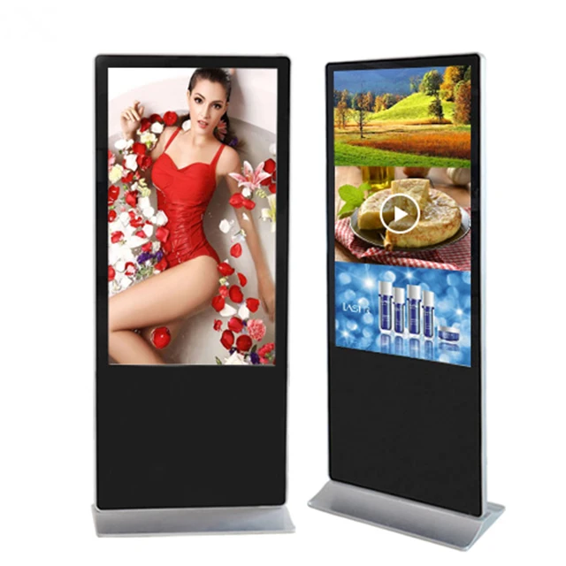 43 Inch Indoor Led Advertising Android Kiosk 1080p Floor Standing Touch Screen Display