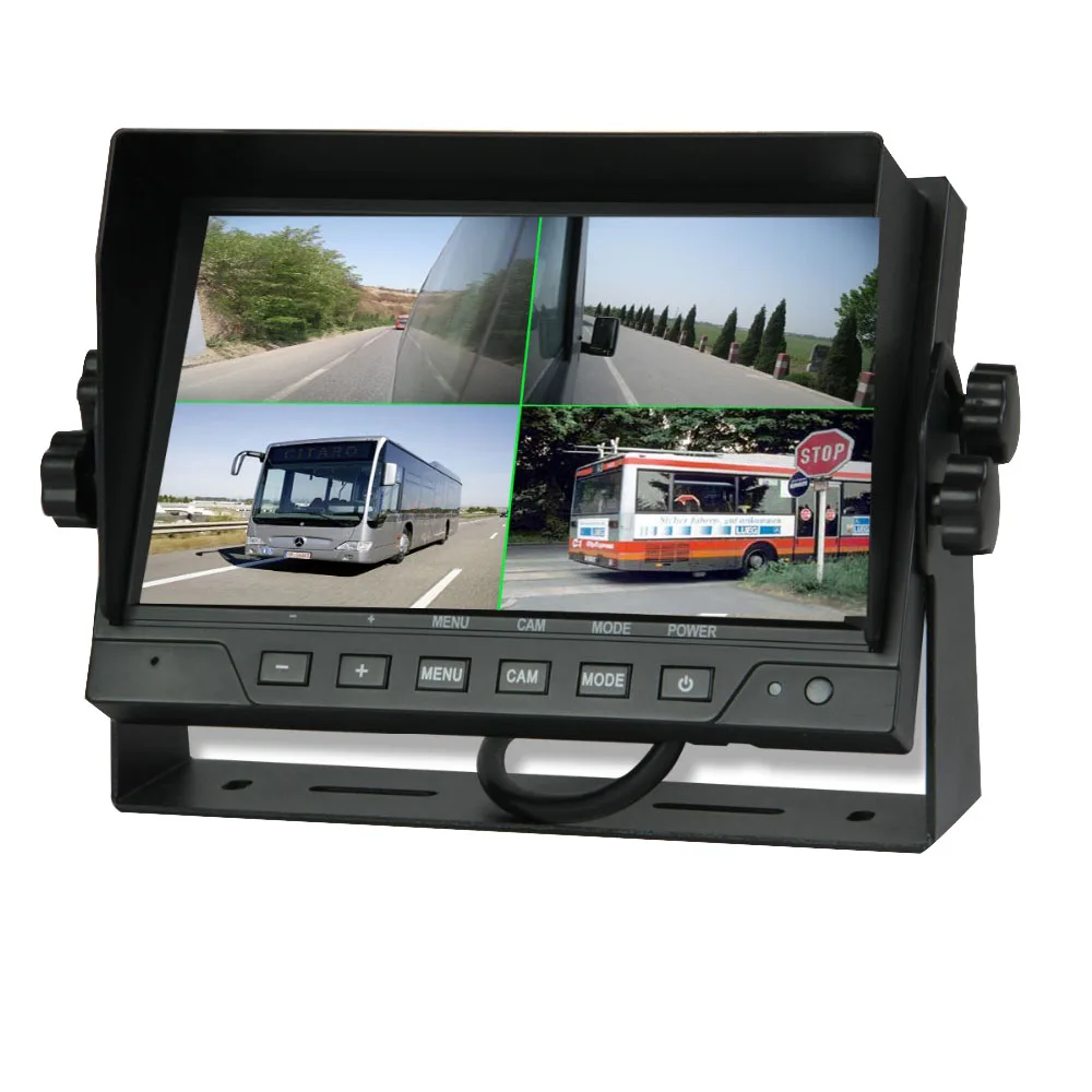 7 Inch Quad Lcd Monitor For Rear Camera 12V 24V