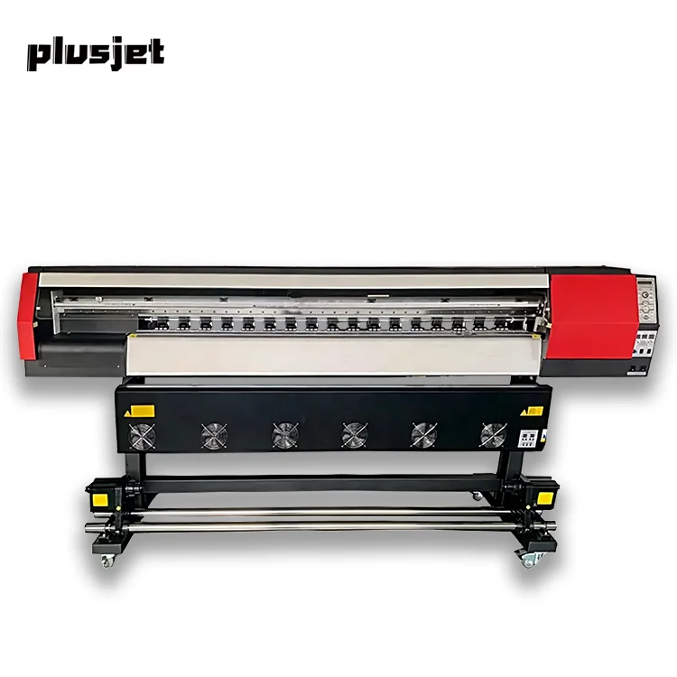 Широкоформатная печатная машина Plusjet 1 8 м эко-растворитель принтер с I3200-E1 головкой Epson UD-18R2AG + наружный баннер Эко-растворитель Pri