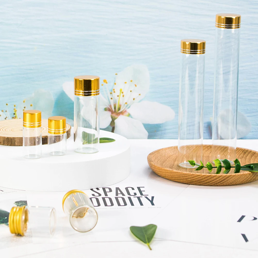 HEMPACKA Flower Vases Large Diameter Pre Joint Roll Glass Tube Screw Cap