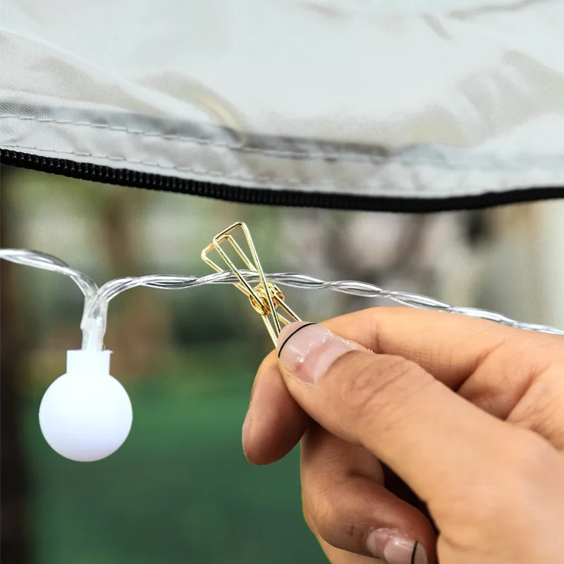 Outdoor Camping Tent Clip Light String Long Tail Fixed Clip Food Seal Office Information Metal Dovetail Clip