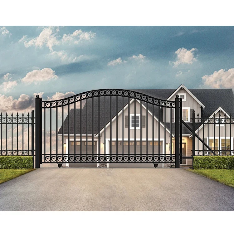 House villa latest arch steel main gates door designs photos catalogue modern beautiful iron pipe grill gate design