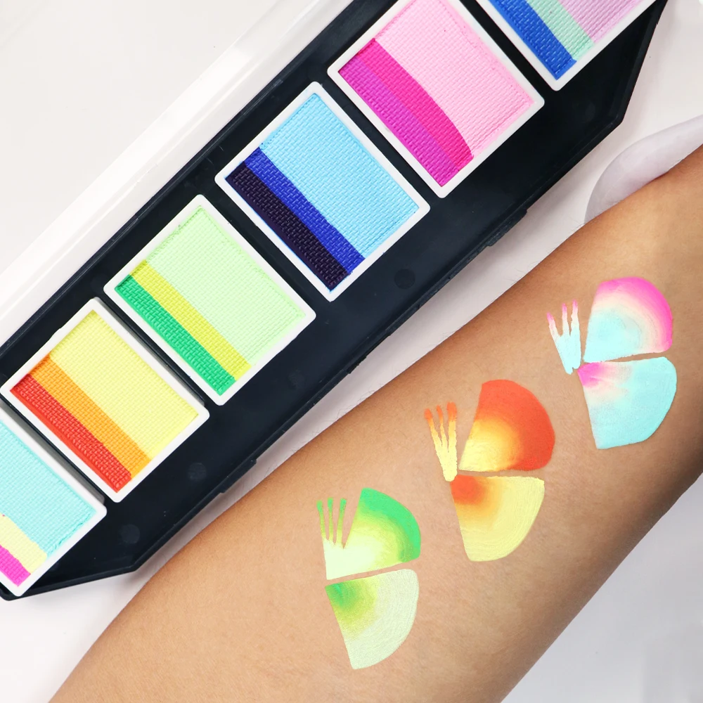 GP набор красок для лица на водной основе с разрезом тортов Раскрашивание цвета краска тела радужная Палитра детей и