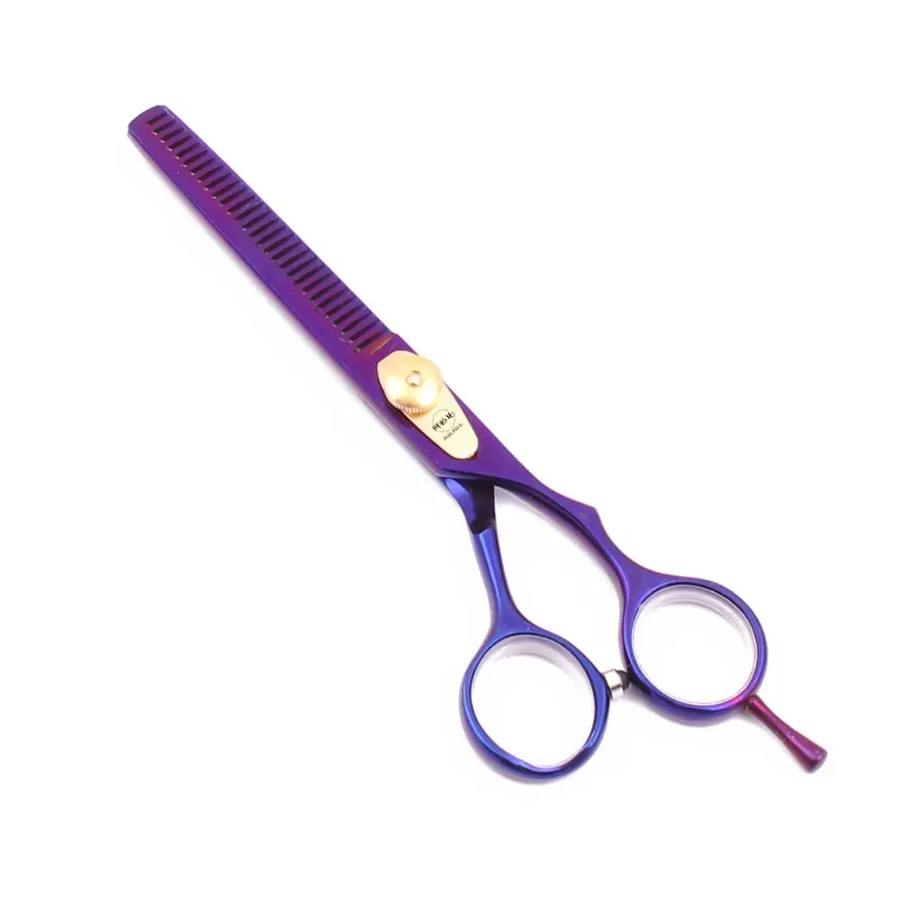 Парикмахерские ножницы 5,5 дюйма 6 дюймов JP стальные ножницы для стрижки волос филировочные ножницы набор парикмахерских ножниц фиолетовый A1020