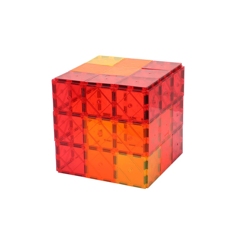 100pcs STEM toy magnetic building blocks set children DIY 3D magnet construction blocks toy car for magic magnetic sheet 2022