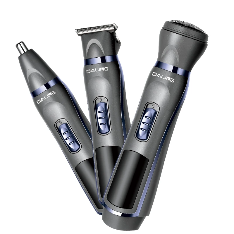 Professional cheap electric 3 in 1 suit nose trimmer hair trimmer shaver beard trimmer stainless steel blade grooming kit