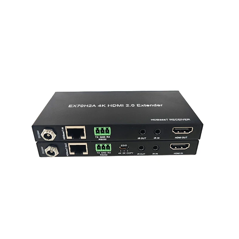 4K HDMI Extender Over Ethernet Cat5/6 up to 40m RS232+POE+IR+HDCP2.2 HDR and Atmos CEC EDID