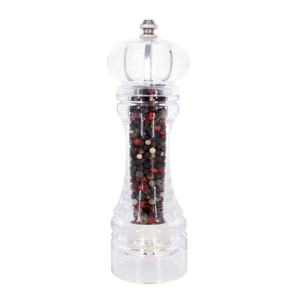 acrylic manual salt and pepper grinder 4-7 inches