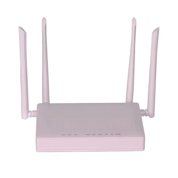 Двухдиапазонный XPON ONU с 2 4G + 5G VOIP WIFI волоконно-Оптическая сеть 12V блок питания