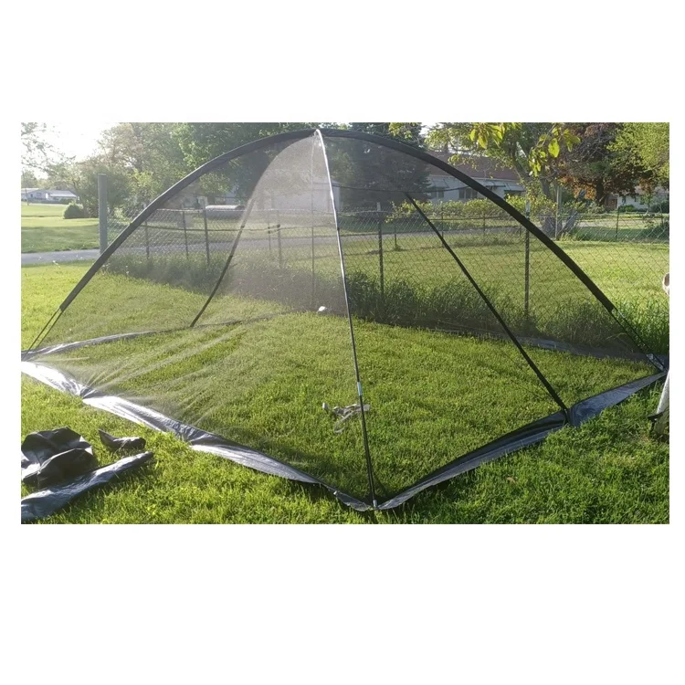 Black Pond Garden Cover Dome Net Outdoor Leaves Nylon Mesh Protective Plant Tent Garden Netting With Zipper