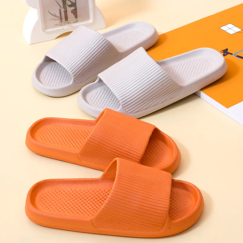 Indoor Shower Bathroom Fashion Slippers Open Toe Soft Plush Mens Womens Home Slides Slippers