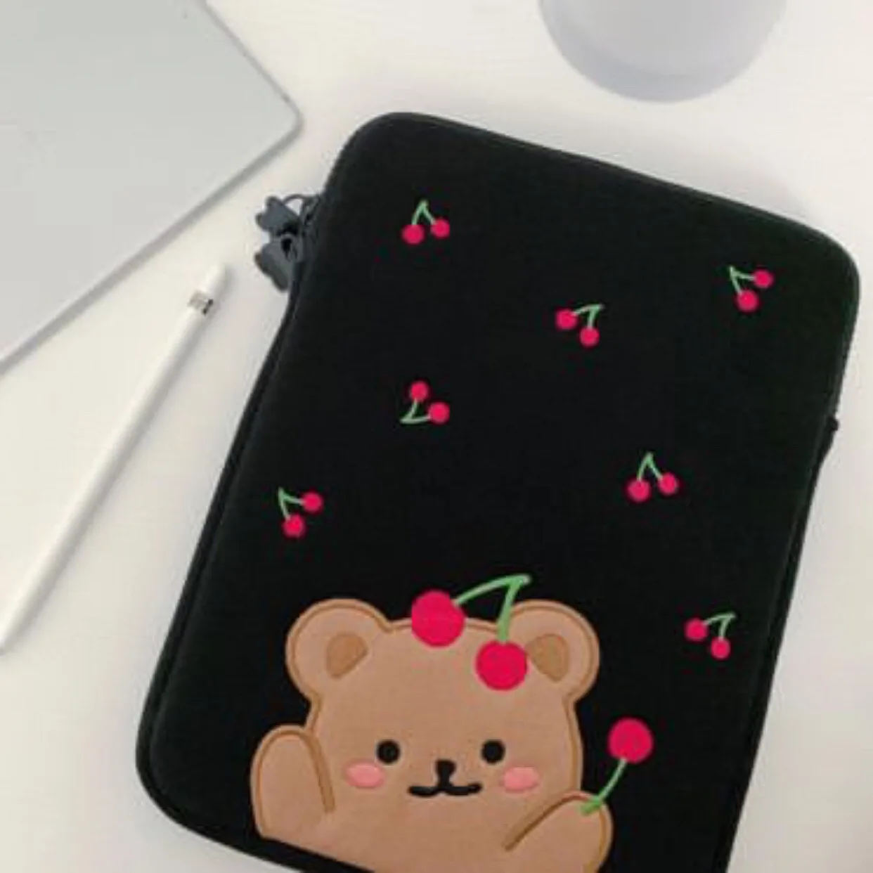 South Korea Designer Liner Bag for 11/13 Case Cherry Bear Tablet Computer Bag Laptop Sleeve Laptop Pouch