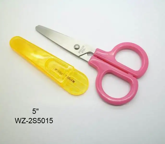 stainless steel material type small student scissors school scissors plastic scissors