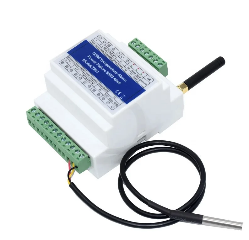 T201GSM Remote Relay Switch Access Controller GSM Temperature Alarm 2G/3G/4G Power Status Monitoring Power Failure SMS  Alarm