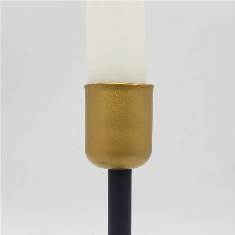 2021 Wholesale Customizable Gold&Black Metal Taper Decorative Lantern Candle Holder For Home Decor