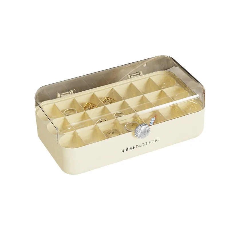 Fashionable Transparent Multi-layer And Multi Grid Organizing Plastic Box Jewelry Display Box Luxurious Box