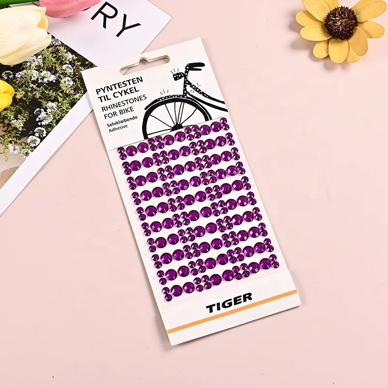 Custom High quality Diamond Sticker Earrings 3D Gems Girls Self-Adhesive Glitter Craft Crystal Stickers