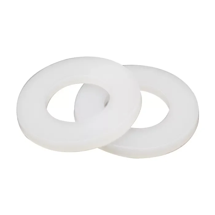 Custom plastic plain gaske/flat rounded nylon washers M4