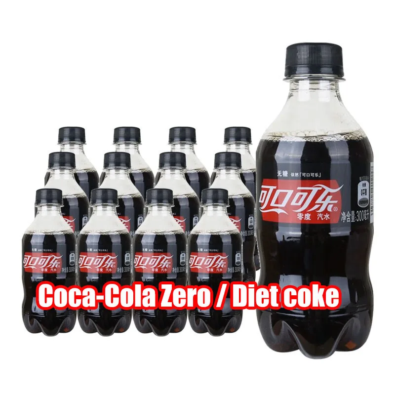 Classic Soda Mini Bottle Cokeo Zero Sugar Diet Soda Soft Drink 300ml Soda Soft Drink