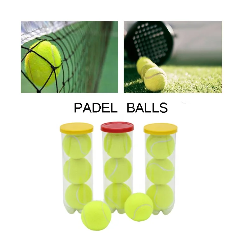 Logo Printing Low MOQ Padel Ball Can Tube Package 52% Wool Paddle Ball Yellow Padel Ball