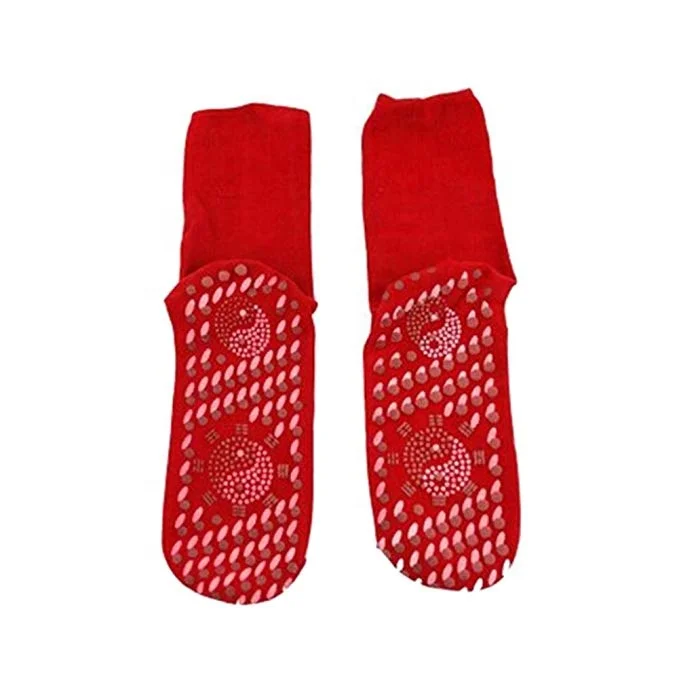 Newly designed sports anion thermal massage foot self-heating socks