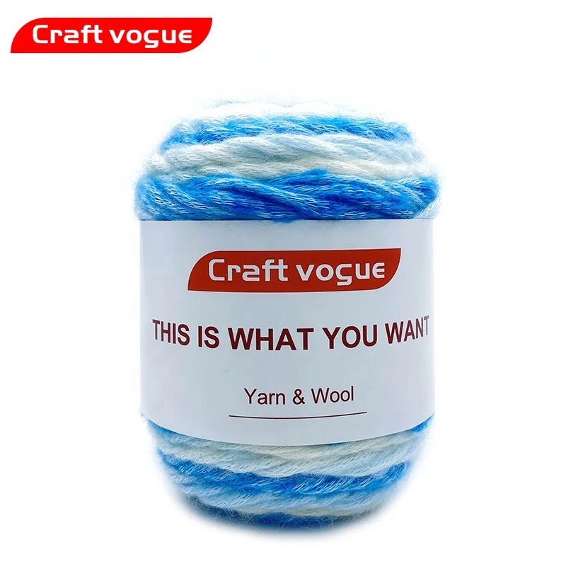 Craft Vogue fashion global market sale rainbow cake wool yarn for weaving handcrafts