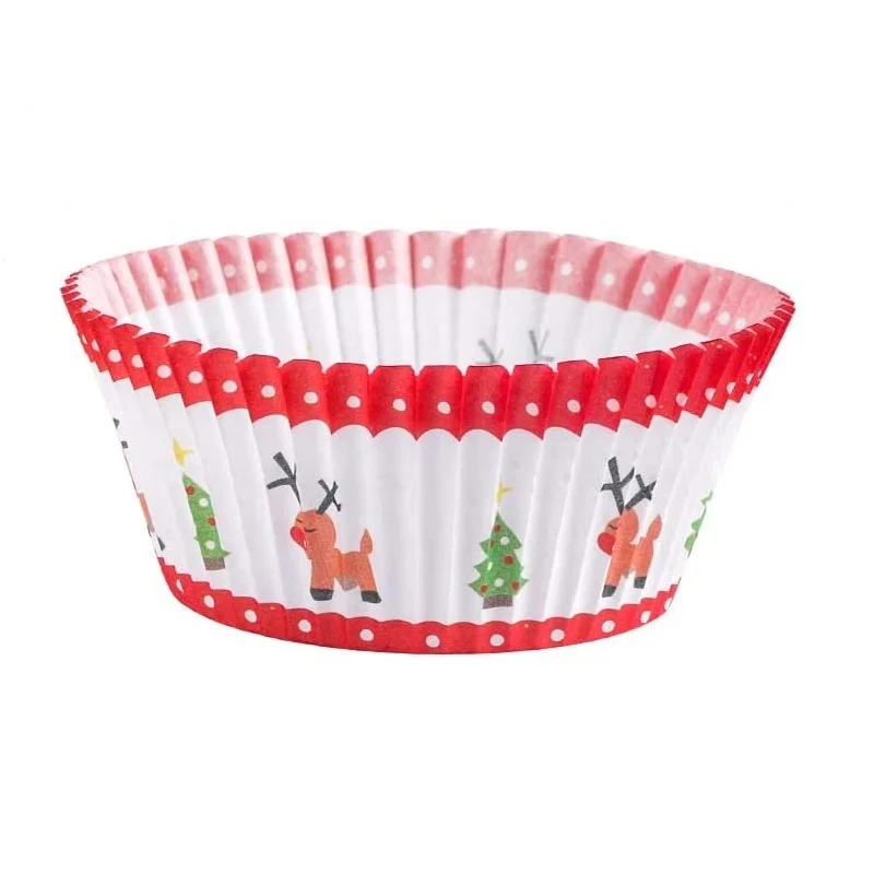 Fabrik Grobhandel Back becher Party Kuchen becher Papier Weihnachten Cupcake Liner Antihaft-Hochtemperatur-Kuchen becher Form