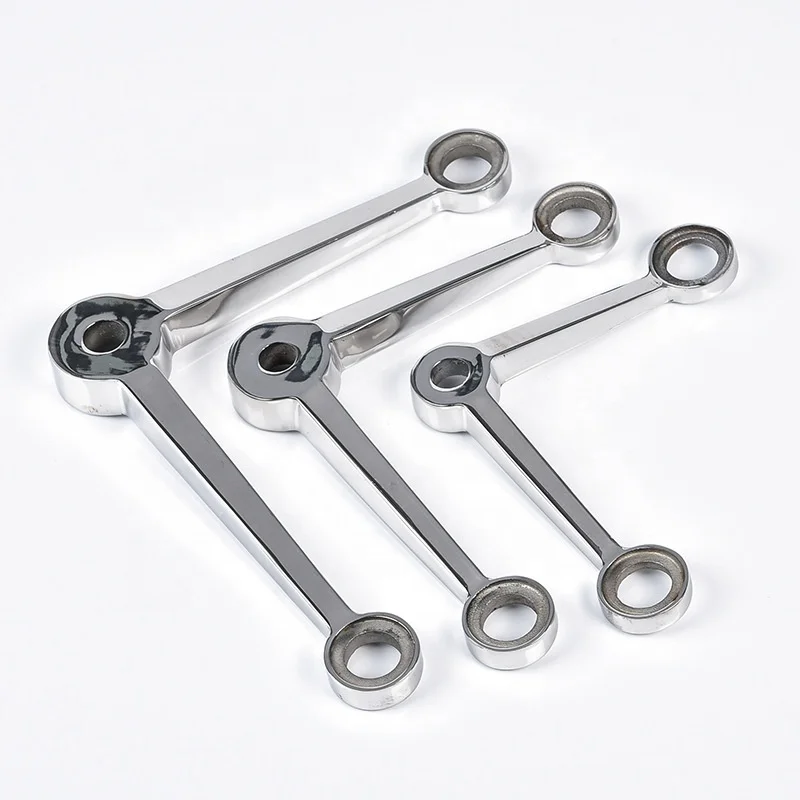 Building Glass Walls Fittings 304 Stainless Steel 180 Degree Glass Spider Accessories for Building Curtain Glass Wall